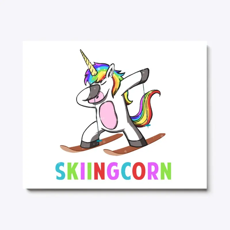 Skiingcorn Skiing Unicorn Dabbing