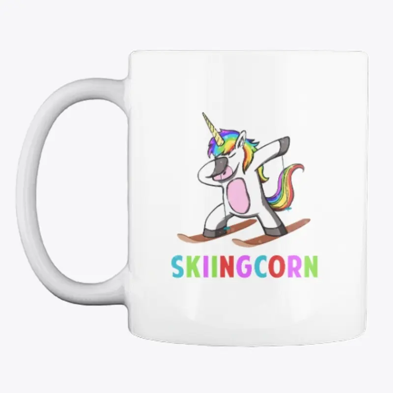 Skiingcorn Skiing Unicorn Dabbing