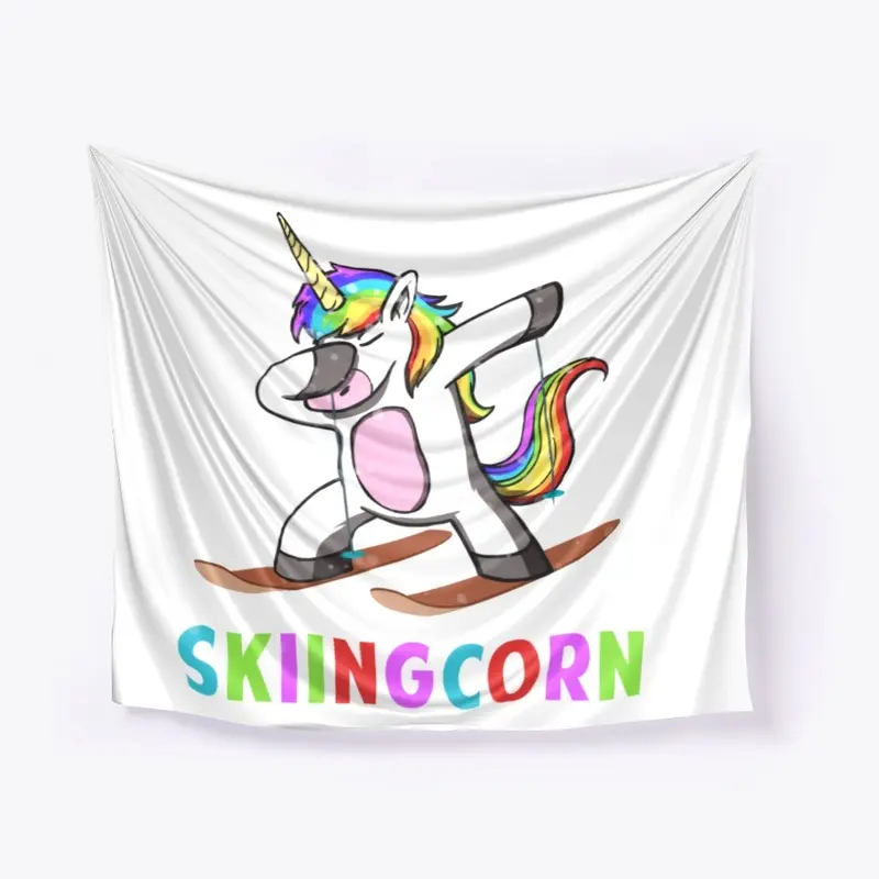 Skiingcorn Skiing Unicorn Dabbing